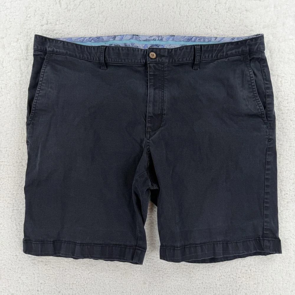 Tommy Bahama Shorts Mens 42 Black Chino Stretch Flat Front‎ 9 Inseam Casual Golf